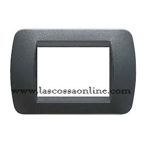 Placca 3P plastic acciaio scuro