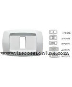 Placca modì 2 fori bianca