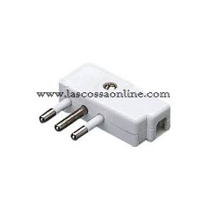 Spina 10A a 90° bianca