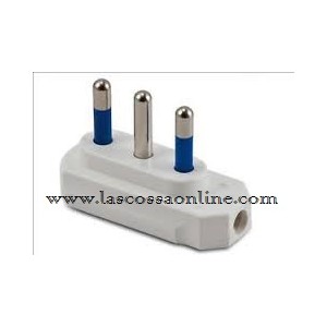 Spina piatta 90° 16A bianca