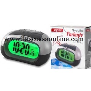 Sveglia parlante con display retroilluminato digitale
